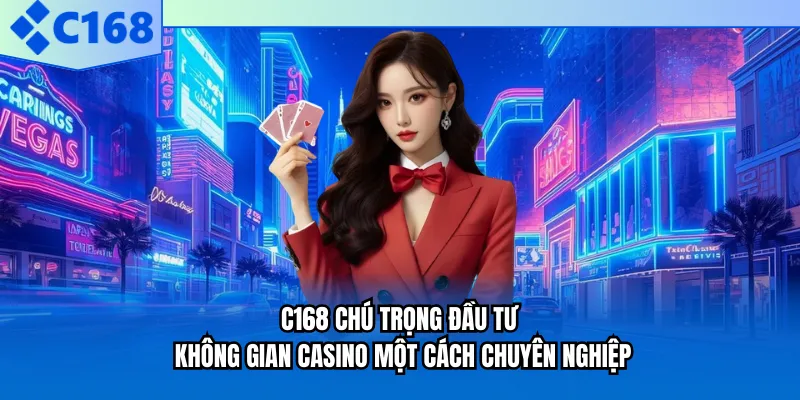 C168 chú trọng đầu tư không gian casino một cách chuyên nghiệp